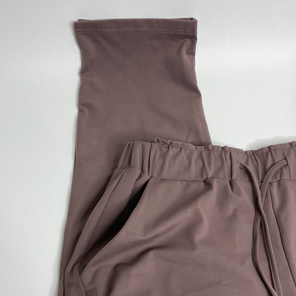 Joie Mauve Drawstring Waistband Ankle Slit Casual Pants Medium - Picture 4 of 13